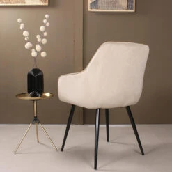 DS4U - Gaby Armstoel Velvet Champagne -Leen Bakker Winkel d3d6f9c94e194911889d6c4750ed0aa7