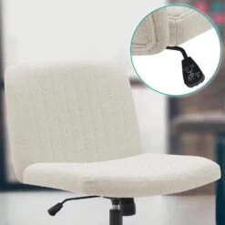 CLP Bureaustoel Kingman Zwart Frame - Stof - Creme -Leen Bakker Winkel d45e0b9f5f9d4e418d14adb05ad796c3