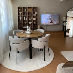 DS4U - Mira Eetkamerstoel Boucle - Beige -Leen Bakker Winkel d56335f7edf049ab80bd4239f96ae27b