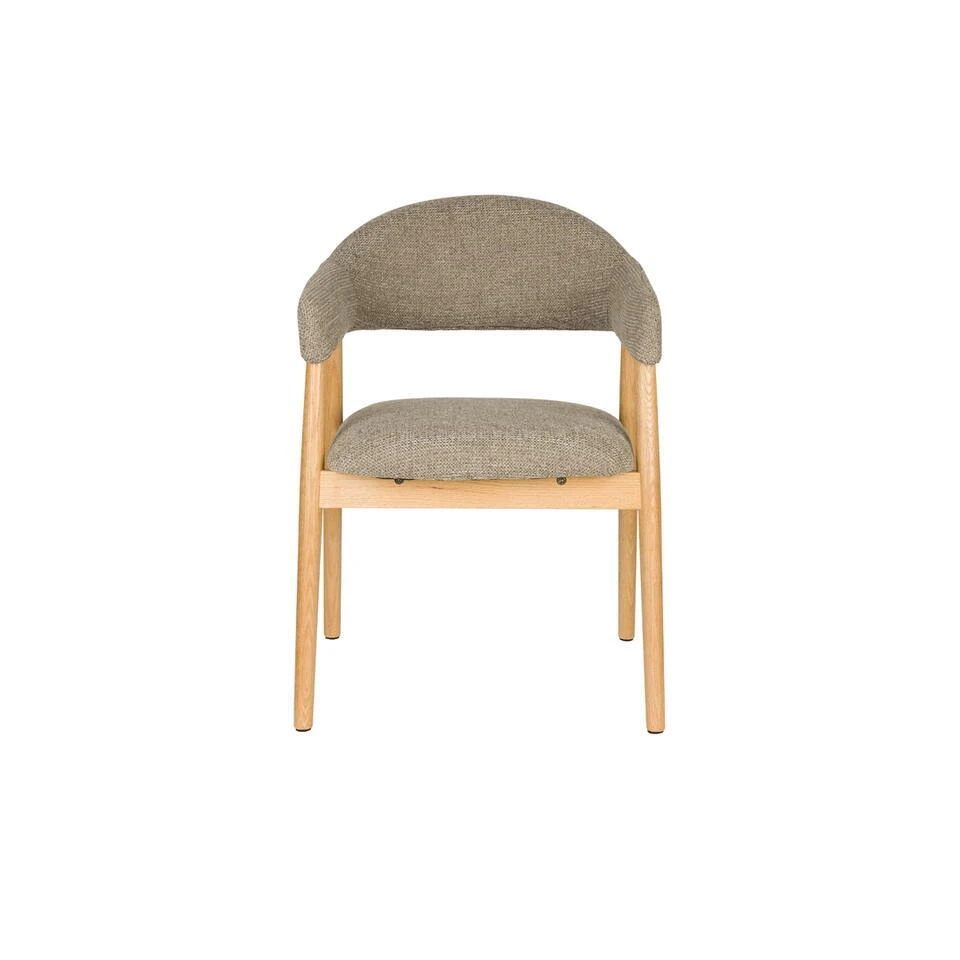 Eetkamerstoel Donkerbruin Stof - 54x56x81cm - Indy - Set Van 2 5 Eetkamerstoel Donkerbruin Stof - 54x56x81cm - Indy - Set Van 2 - Afbeelding 3