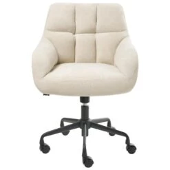 PALMDALE - Bureaustoel - Beige - Fluweel -Leen Bakker Winkel d798eb223ed44de3b50aa8f3c13e21c7