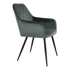 Giga Meubel Eetkamerstoel Velvet Groen - Zithoogte 47cm - Stoel Harbo -Leen Bakker Winkel d7b7836293934bd4b6d9470c7b059821