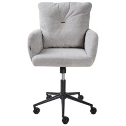 ALPINE - Bureaustoel - Grijs - Bouclé -Leen Bakker Winkel d9e539572fee477fb4e03ead5e192143