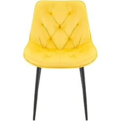 CLP Eetkamerstoel Wallace Zwart Frame - Fluweel - Geel 12 CLP Eetkamerstoel Wallace Zwart Frame - Fluweel - Geel -Leen Bakker Winkel da297b5a543d4f0d9b6936342cb1a826