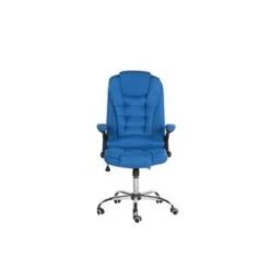 Beliani Bureaustoel ROYAL - Blauw Polyester -Leen Bakker Winkel dc0fb153c1774e59944dd1887a2e9d51
