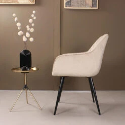 DS4U - Gaby Armstoel Velvet Champagne -Leen Bakker Winkel dd840299a7ce4e3dba5e1a21673404b1