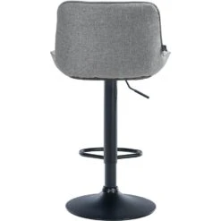 CLP Set Van 2 Barkruk Vonore Zwart Frame - Stof - Grijs -Leen Bakker Winkel de9539434c4c44d8ba278813041b86b4