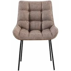 CLP Eetkamerstoel Saranda Zwart Frame - Stof - Terrabruin -Leen Bakker Winkel dee20d1c543e4c1e80008762cd6f68be