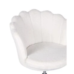 MONTICELLO - Bureaustoel - Wit - Bouclé -Leen Bakker Winkel df223e935438453bb896eb0b46fa3a99