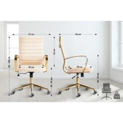 CLP Bureaustoel Havanna Goud Frame - Kunstleer - Creme 11 CLP Bureaustoel Havanna Goud Frame - Kunstleer - Creme -Leen Bakker Winkel df7252b085bb4985bd61e62f6c21445c