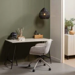 WOOOD Morros Bureaustoel - Polyester - Taupe - 88x57x60 -Leen Bakker Winkel dfe00c6537774d8ab5fec544b6734652