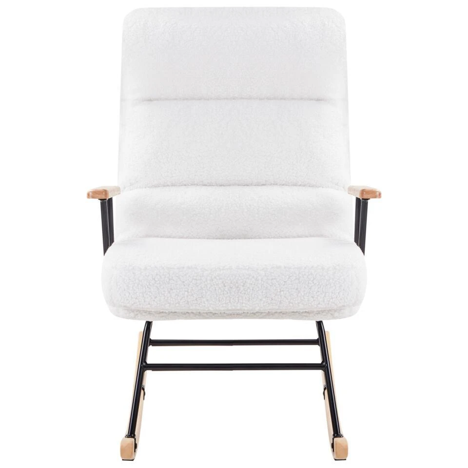 ESKELIN - Schommelstoel - Off-white - Bouclé 7 ESKELIN - Schommelstoel - Off-white - Bouclé - Afbeelding 5