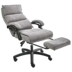 EATON - Directiestoel - Grijs - Chenille -Leen Bakker Winkel e624d5df85d64eab914877d24ad0d480