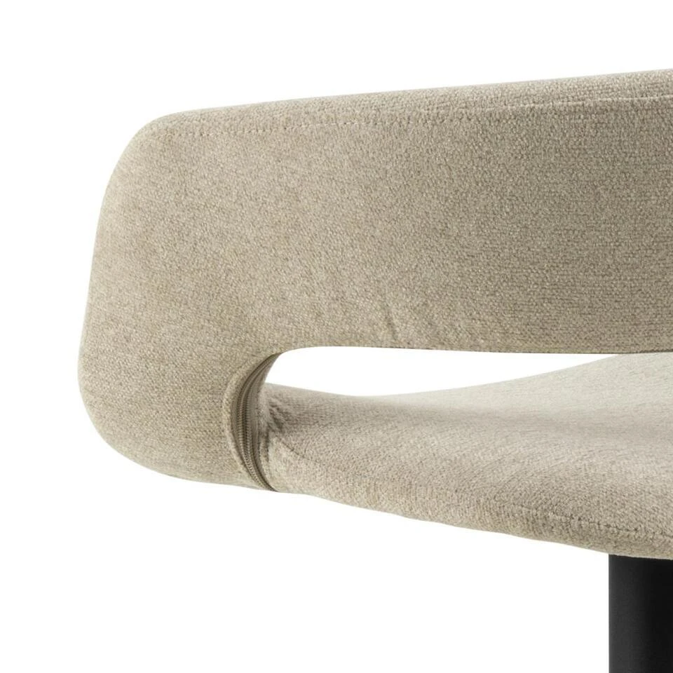 Barkruk Bruin Stof - Zithoogte 80cm - 54,5x49x101cm - Nexus - Set Van 2 7 Barkruk Bruin Stof - Zithoogte 80cm - 54,5x49x101cm - Nexus - Set Van 2 - Afbeelding 5