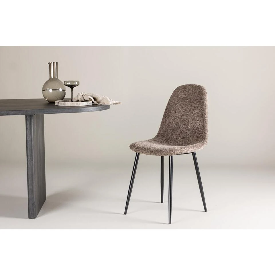 Svea - Selo Eetkamerstoel - Boucle - Grijs 4 Svea - Selo Eetkamerstoel - Boucle - Grijs - Afbeelding 2