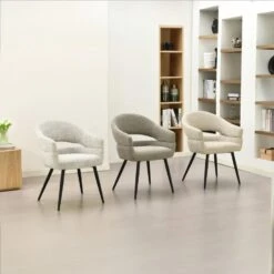 Eetkamerstoel Lichtgrijs Stof - Zithoogte 51cm - Megan - Set Van 2 -Leen Bakker Winkel e89417400e6044c69021861979ae8a3f