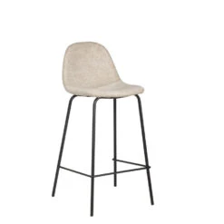 Giga Meubel Barkruk Beige - Stof - 42x45x88cm - Barstoel Saar -Leen Bakker Winkel e93834c10dc749e98bf254b9a7d205bb