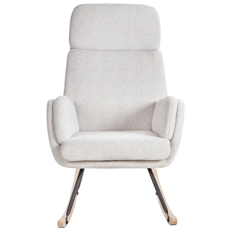 KVELIA - Schommelstoel - Wit - Polyester 7 KVELIA - Schommelstoel - Wit - Polyester - Afbeelding 5