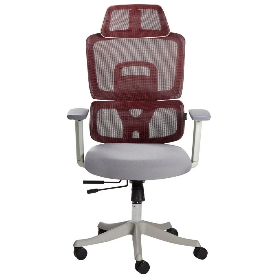 ALLY - Bureaustoel - Donkerrood/Grijs - Stof 7 ALLY - Bureaustoel - Donkerrood/Grijs - Stof - Afbeelding 5