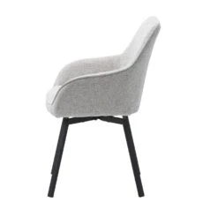 Eetkamerstoel Off White Stof - Draaibaar - 58x59x83cm - Alma - Set Van 2 -Leen Bakker Winkel ec9299f74d8a47fba07fbd4ef1005685