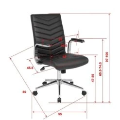 Bureaustoel Izola - Zwart -Leen Bakker Winkel ee16c74ff4134583acceeaf8d0741d84