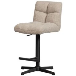 WOOOD Vinny Draaibare Barstoelen - Bouclé - Zand - Set Van 2 15 WOOOD Vinny Draaibare Barstoelen - Bouclé - Zand - Set Van 2 -Leen Bakker Winkel ee3f761f69174de991d145635b98fb27