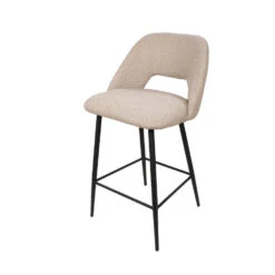 Giga Meubel Barstoel Taupe - Stof - 50x55x91cm - Barstoel Nissa -Leen Bakker Winkel ee412bf61aa94d82968c1d207fa0a8d0