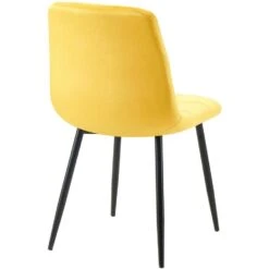 CLP Eetkamerstoel Antibes Zwart Frame - Fluweel - Geel -Leen Bakker Winkel eed14958233146fe8762287e9fdcbe20