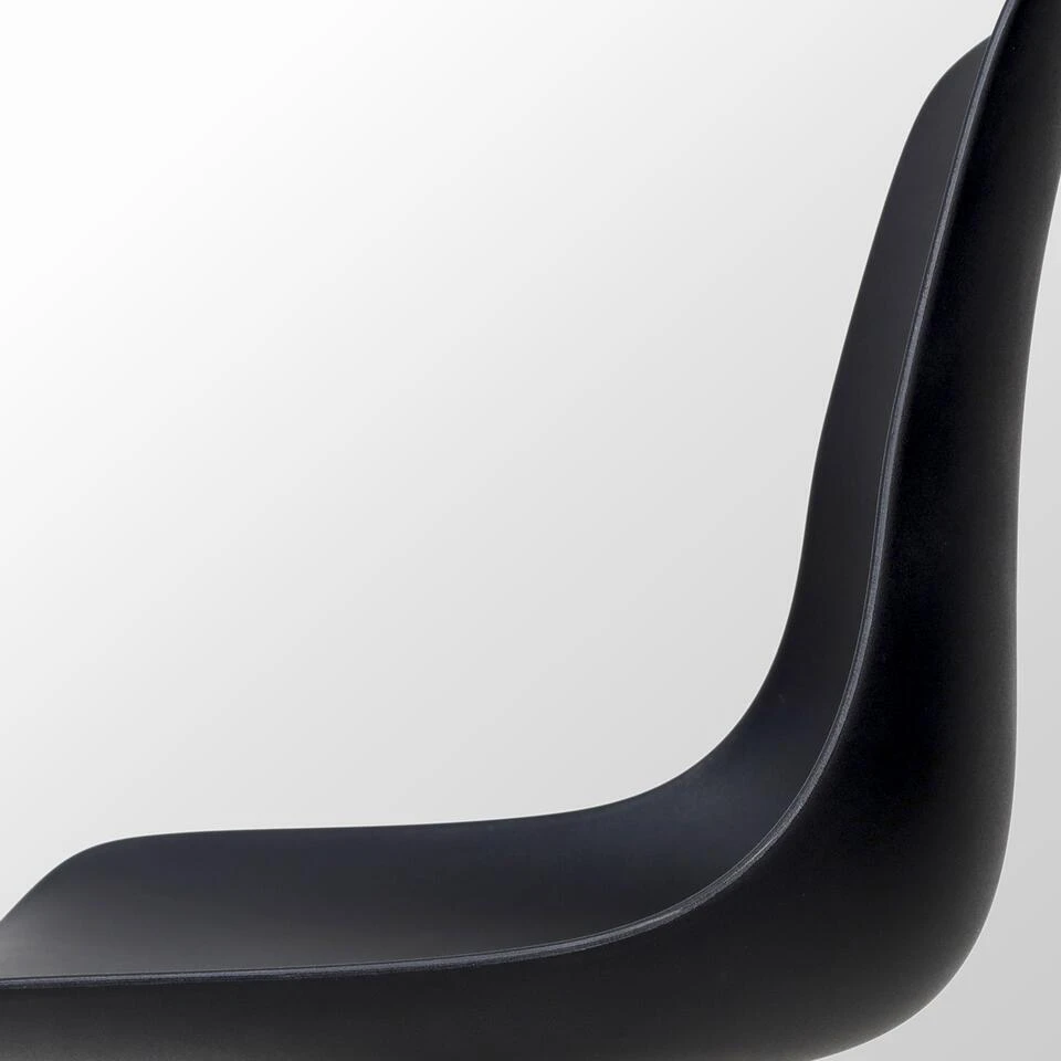 Nolon Nena-Pip Eetkamerstoel Zwart - Kunststof - Walnoot Poten 11 Nolon Nena-Pip Eetkamerstoel Zwart - Kunststof - Walnoot Poten - Afbeelding 9