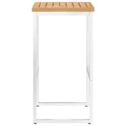VidaXL Barstoelen 2 St Massief Teakhout En Roestvrij Staal -Leen Bakker Winkel effbd132129f401d926d97384272754f