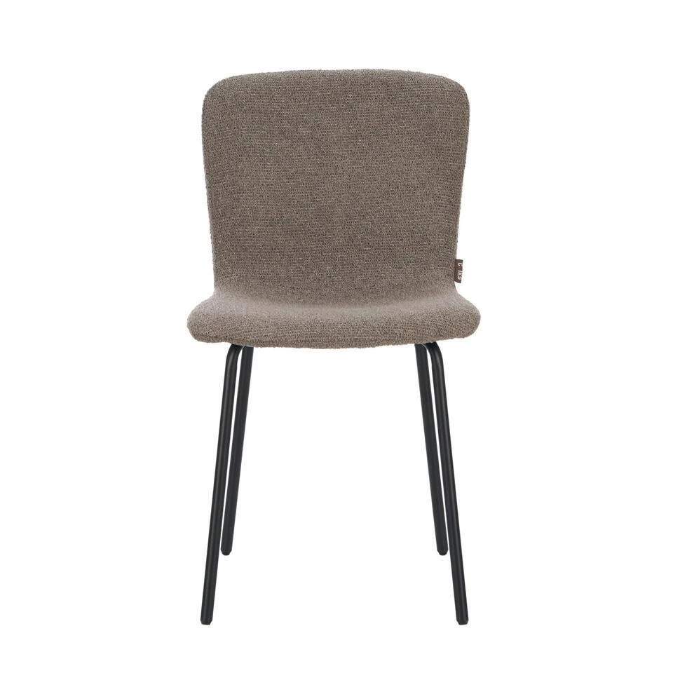 Luca Eetkamerstoel Bruin Stof - Set Van 2 4 Luca Eetkamerstoel Bruin Stof - Set Van 2 - Afbeelding 2