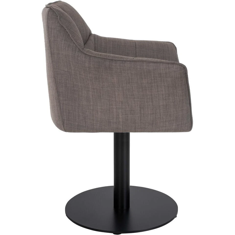 CLP Lounger Damaso Zwart Frame - Stof - Grijs 6 CLP Lounger Damaso Zwart Frame - Stof - Grijs - Afbeelding 4