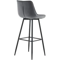 CLP Set Van 2 Barkruk Dartford Mat Zwart Frame - Fluweel - Donkergrijs -Leen Bakker Winkel f1cce29c702642beaab78cb1535d212e