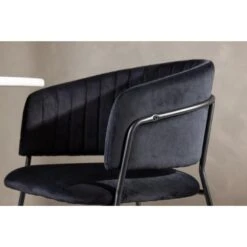 Svea - Melsa Eetkamerstoel - Velvet - Zwart -Leen Bakker Winkel f24a0f09369048dda40f3679ee99becc
