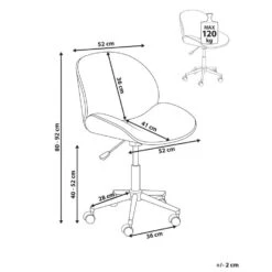 MENESHA - Bureaustoel - Lichtgrijs - Polyester -Leen Bakker Winkel f3c34d478e2042c48d7d07f4fdcb9aa8