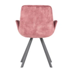 Eetkamerstoel Roze - Zithoogte 48cm - Velvet Stof - 61x62x84cm - Stoel Tedd - -Leen Bakker Winkel f48f7626dadd49a785d71a25dbc1ee3b