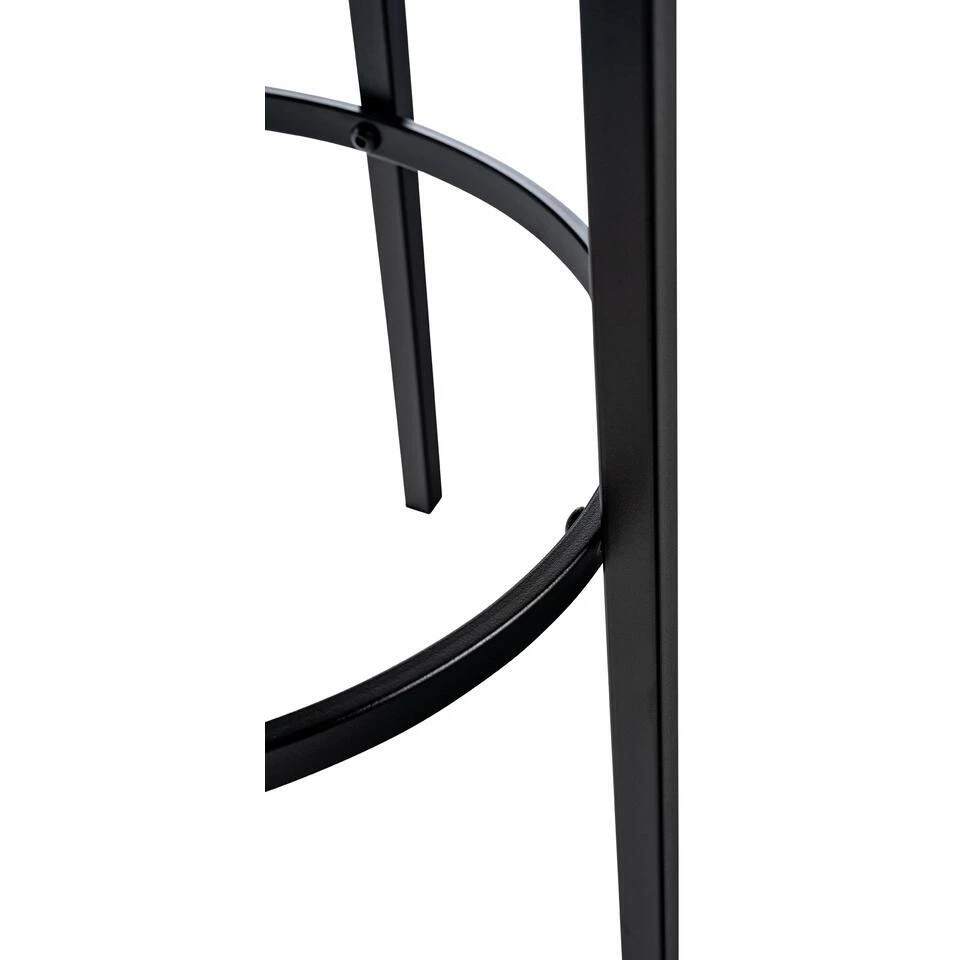 CLP Barkruk Kamari Mat Zwart Frame - Kunstleer - Creme 7 CLP Barkruk Kamari Mat Zwart Frame - Kunstleer - Creme - Afbeelding 5