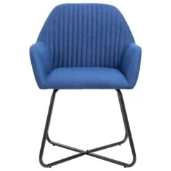 VidaXL Eetkamerstoelen 2 St Stof Blauw -Leen Bakker Winkel f7eadb3265c9438b93fbc30a52986b7d
