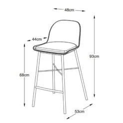 Nordic Home - Rosie Barstoel - Zwart -Leen Bakker Winkel f809c341b90341aabb81996fc7b052ce
