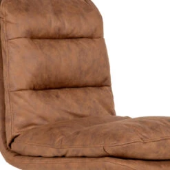 Barstoel Cognac - Metaal & PU Leer - Zithoogte 66cm - 59x47x110cm - Barstoel -Leen Bakker Winkel f80f5e9dd69c4d9692710316cbf7cd06