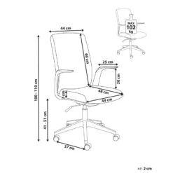 CAPTAIN - Bureaustoel - Lichtbeige - Polyester -Leen Bakker Winkel fae313c18fa6433fa4c14594782015bb