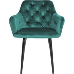 CLP Set Van 2 Eetkamerstoel Stanley Zwart Frame - Fluweel - Donkergroen -Leen Bakker Winkel fb01afb3ed6c4b6da49a80fccf2185df