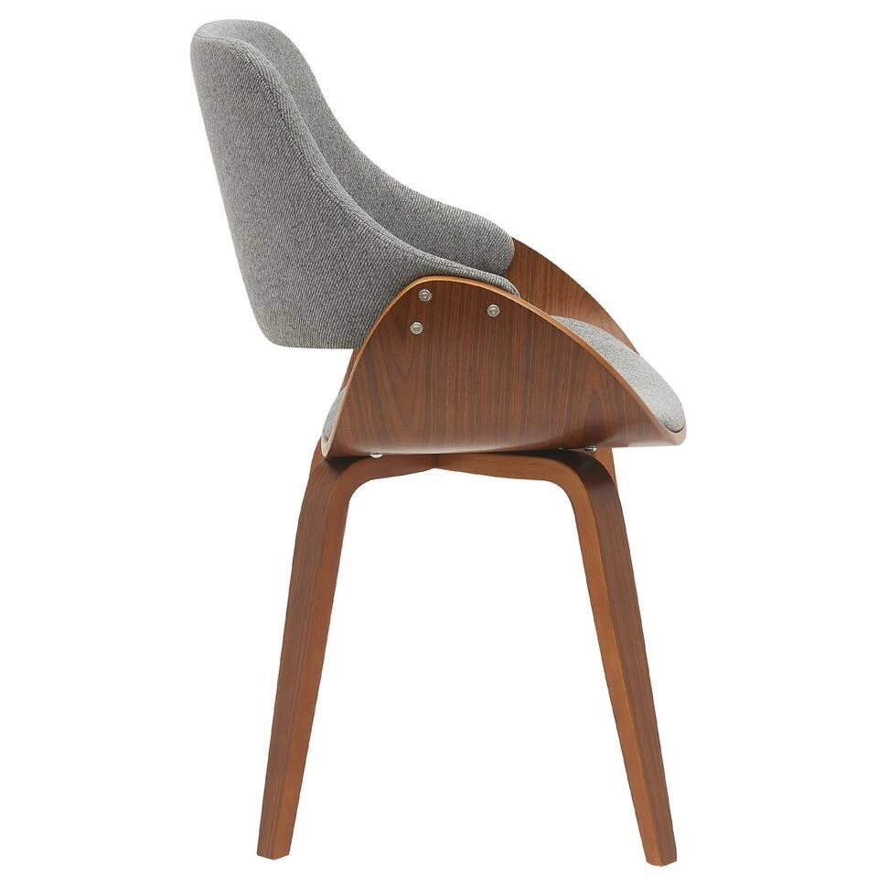 CLP Eetkamerstoel Vangale Walnoot Frame - Stof - Walnoot/donkergrijs 8 CLP Eetkamerstoel Vangale Walnoot Frame - Stof - Walnoot/donkergrijs - Afbeelding 6