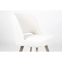 Eetkamerstoel Wit Stof - Zithoogte 48cm - 59,5x53x83,5cm - Yves - Set Van 2 -Leen Bakker Winkel fed77fccf1444a1ab282d2968809aa48